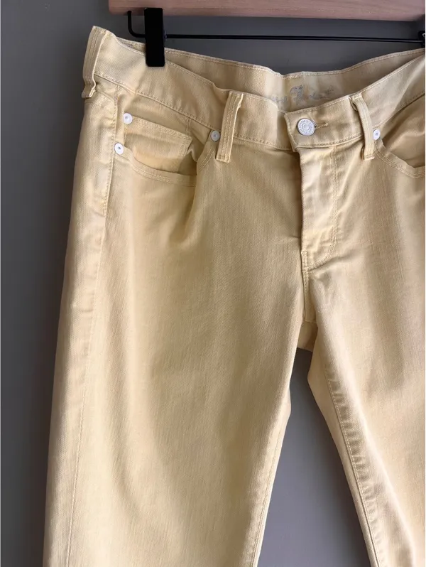 Seven For All Mankind Yellow Jeans Tall 31 - Image 3