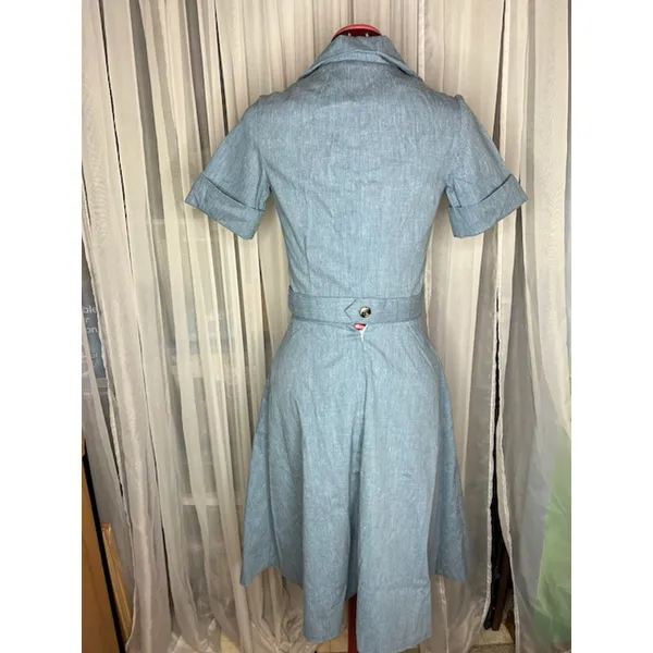 Skirt set swing skirt button up top Gray - Image 4