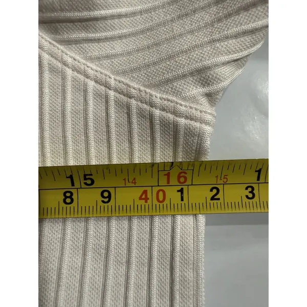 Lululemon‎ Rest Less Pullover Top Womens 8 White Ribbed Thumbholes - Image 6