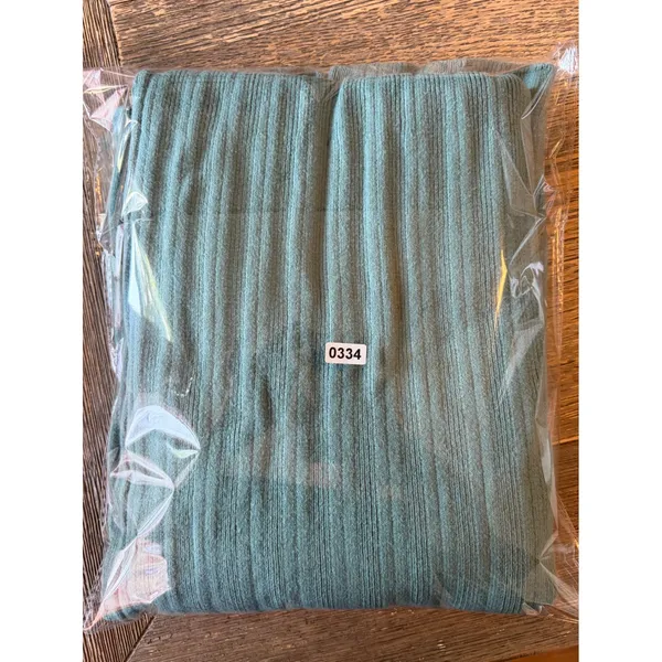 Abercrombie & Fitch Womens XL Sage Green Ribbed‎ Knit Midi Bodycon Dress Slit - Image 6