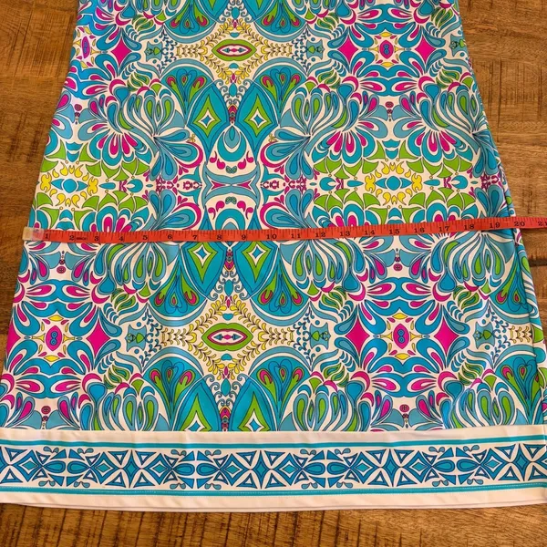 Jude Connally Carissa Shift Mini‎ Dress S Printed Resort Vacation Stretch Knit - Image 8