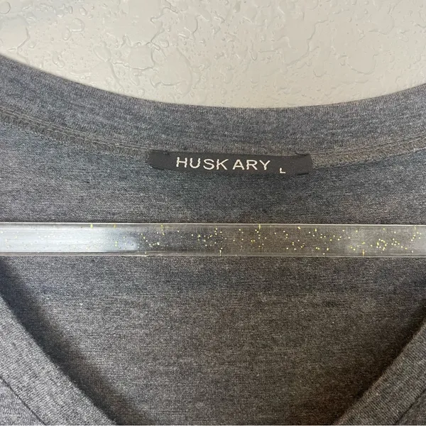 Amazon HUSK ARY Easy Charcoal Gray V-Neck Maxi Dress w/Pockets Size L - Image 3