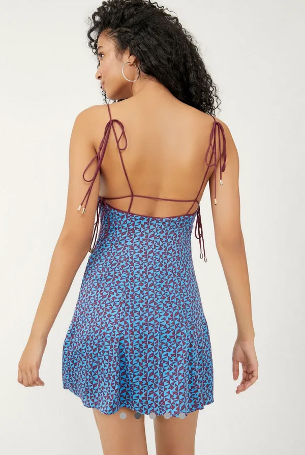 Free People Kai Print Tie Strap Mini Dress - Image 2
