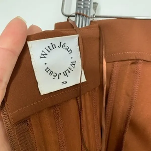 With Jean Chloe Chocolate Brown Corset Mini Dress Womens Size XS - Image 13