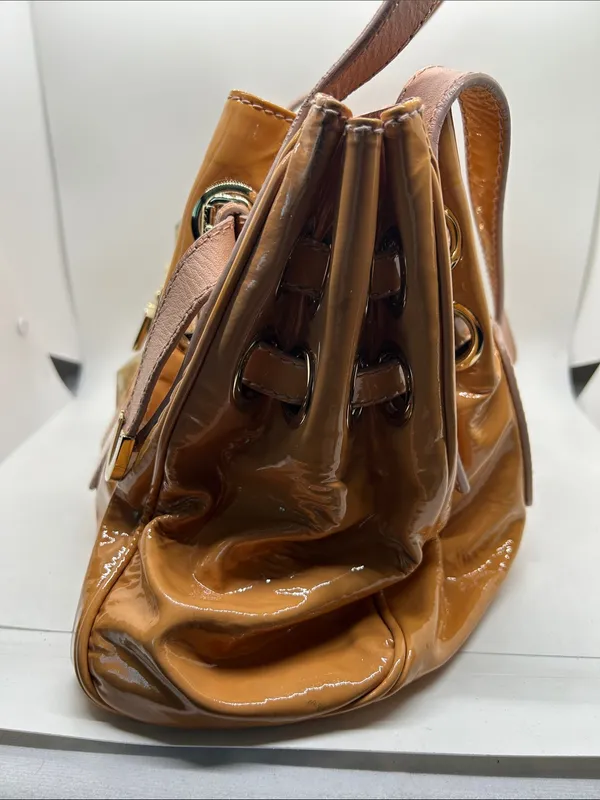 Jimmy Choo Ramona Tan Leather Metal Studded Hobo Shoulder Bag Purse 🔥🔥 - Image 3