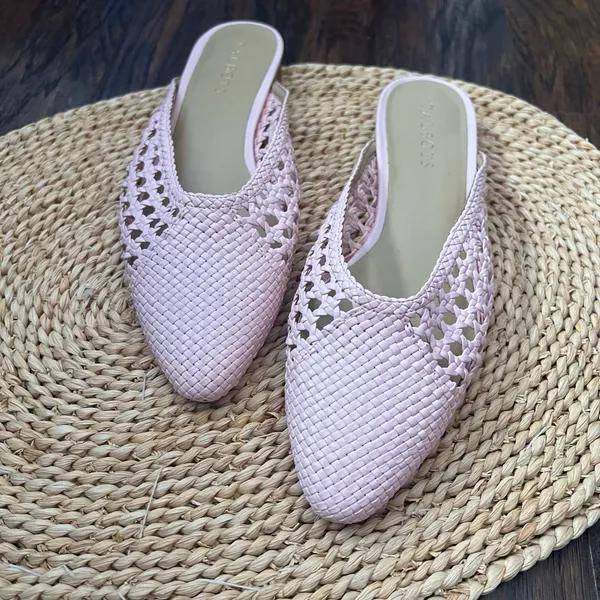 Talbots Edison pink woven mules - Image 3