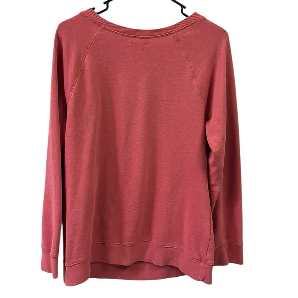 Vintage Cotton Blend Mauve Old Navy Scoop Neck French Terry Sweatshirt Large - Image 2