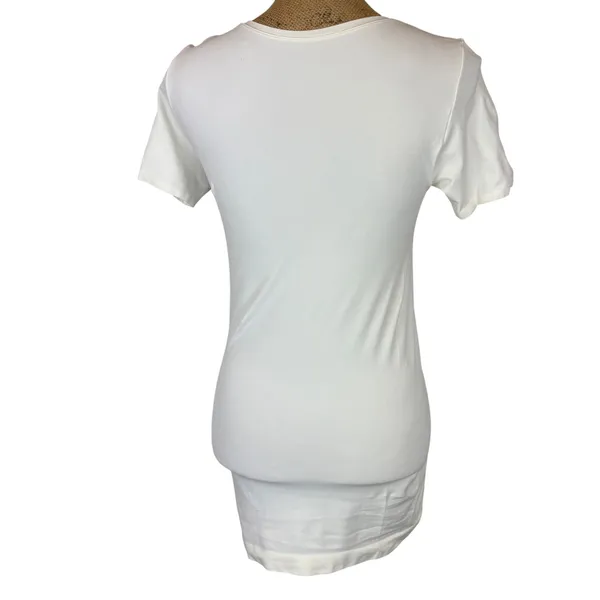 Soma Shapewear Tee Basic White Scoop Neck Short Sleeve Slim‎ Compression Medium - Image 2