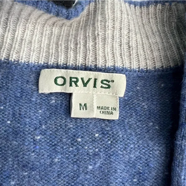 Orvis‎ blue cashmere cardigan sweater sz M - Image 3