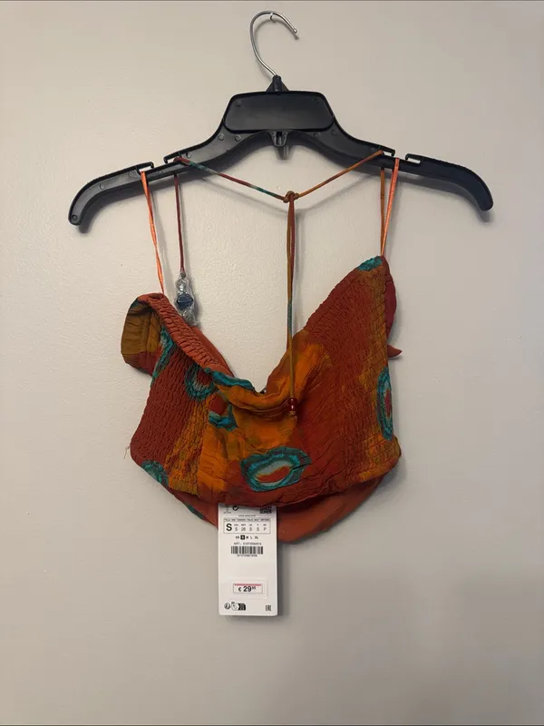 Zara Halter Crop Top, Sz S - Image 6