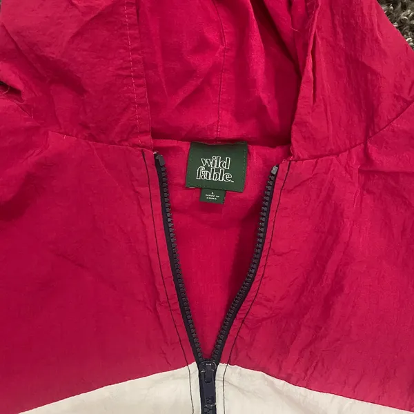 Wild Fable Color Block Windbreaker in Blue/Pink, Size L - Image 4