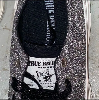 True Religion Janis Chunky Glitter Sneakers, Silver, Size 7.5 - Image 4