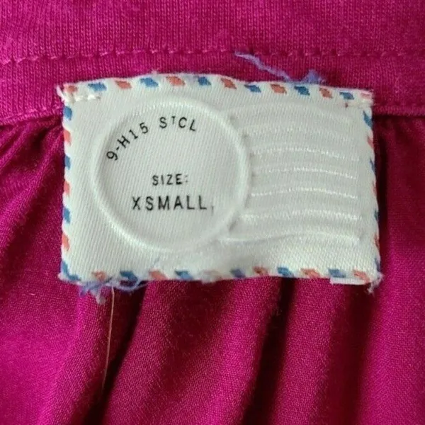 Anthropologie Postage Stamp 9-HI5 STCTop‎ Maroon XS - Image 6