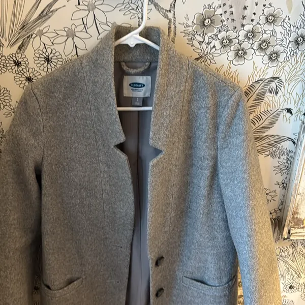 Old Navy Gray Classic Peacoat medium Length - Image 3