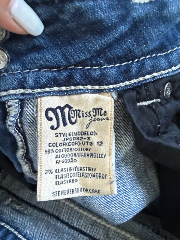 Miss Me Bootcut Jeans Size 27 Embellished Flap Pocket Y2K Denim - Image 9