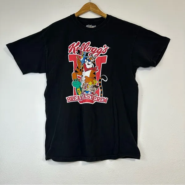 Kellogg's Breakfast Crew University Unisex Black Short Sleeve Tee - Image 2