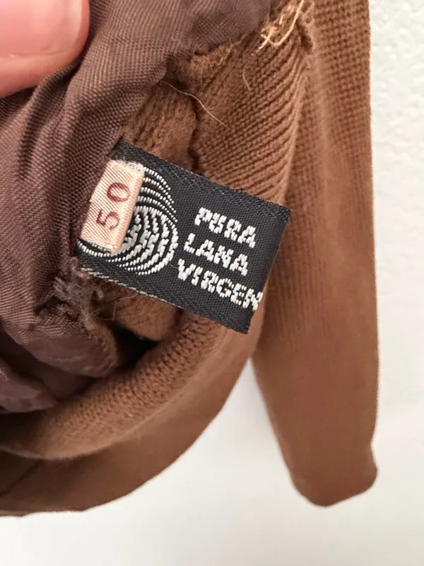 Vintage Suede Knit Combo Button - Image 3