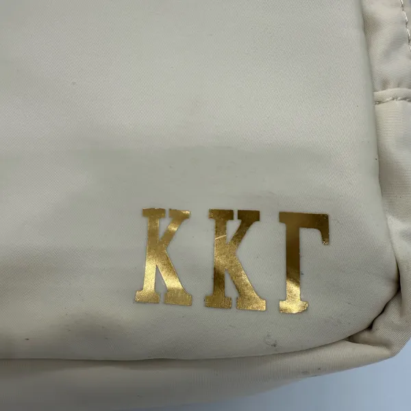 Kappa Kappa Gamma Sorority Crossbody Sling Belt Bag Fanny Pack Off White Cream - Image 2