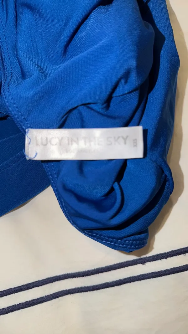 Lucy in the Sky Mini Dress Blue - Image 2