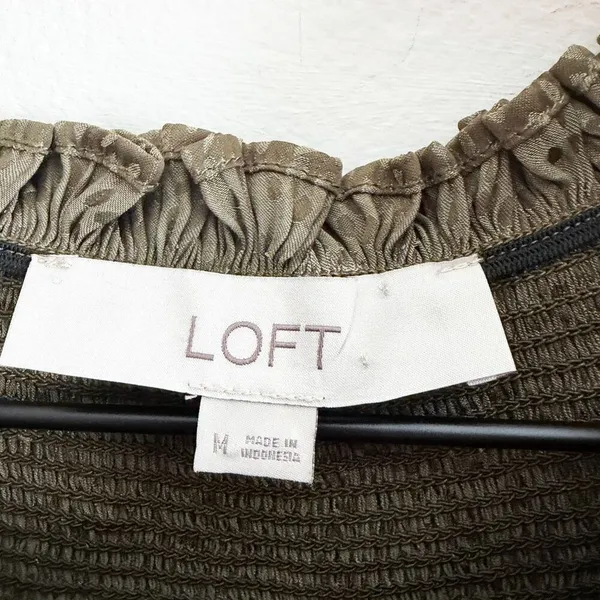 LOFT Smocked Yoke Swing Dress Size M - Image 6