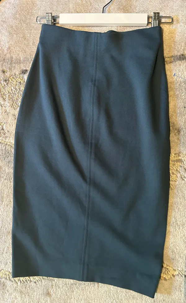 Aritzia Teal High-waisted Midi Pencil Skirt - Image 2