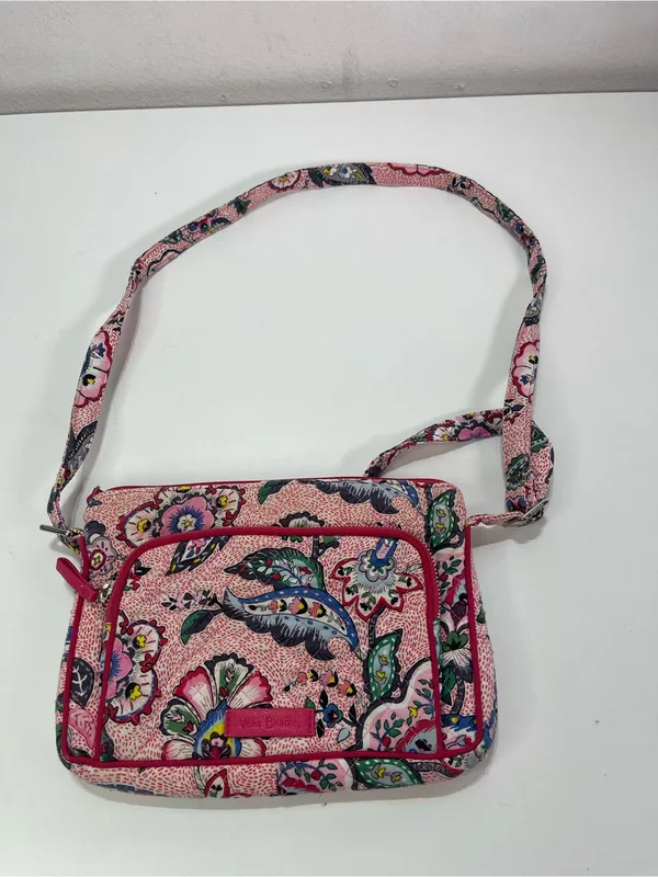 Vera Bradley Lil Hipster Shoulder Bag Floral Print Heart Lined Built in Wallet - Image 10
