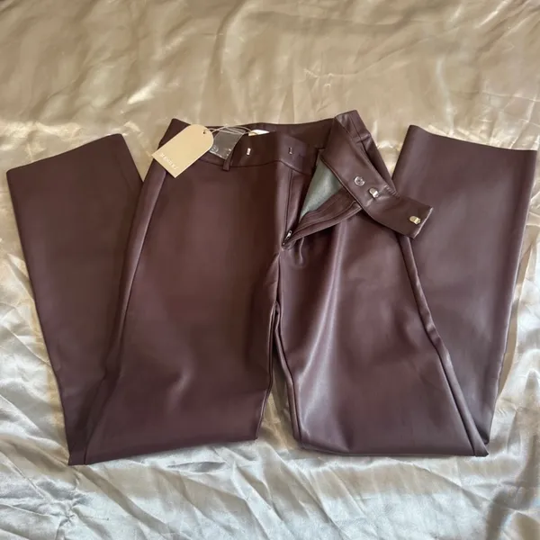 Meshki Leather Pants Quiet Luxury Elevated Chic Mininalist Tailored Scandi - Image 4
