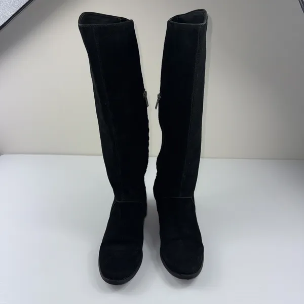 Ugg Australia Size 8 Black‎ Suede Knee High Gracen Side Zip Tall Boots - Image 5