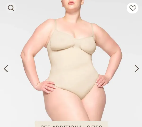 SKIMS Seamless Sculpt Thong Bodysuit in “Sand” - Image 6