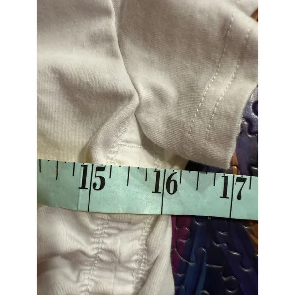 Tna Womens White Ruched Side Short Sleeve Tee‎ Shirt Size L - Image 7
