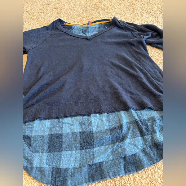PILCRO long sleeve v neck flannel shirt - Image 4