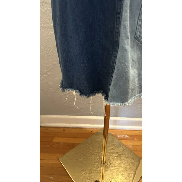 Divided H&M Denim Bib Overall Jumper Dress Women's 6 O-ring Racerback Trendy - Image 4