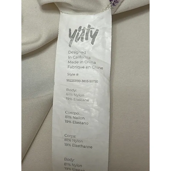 Yitty Cream White Crewneck Short Sleeve Cropped Graphic Tee T shirt Top Size 2XL - Image 4