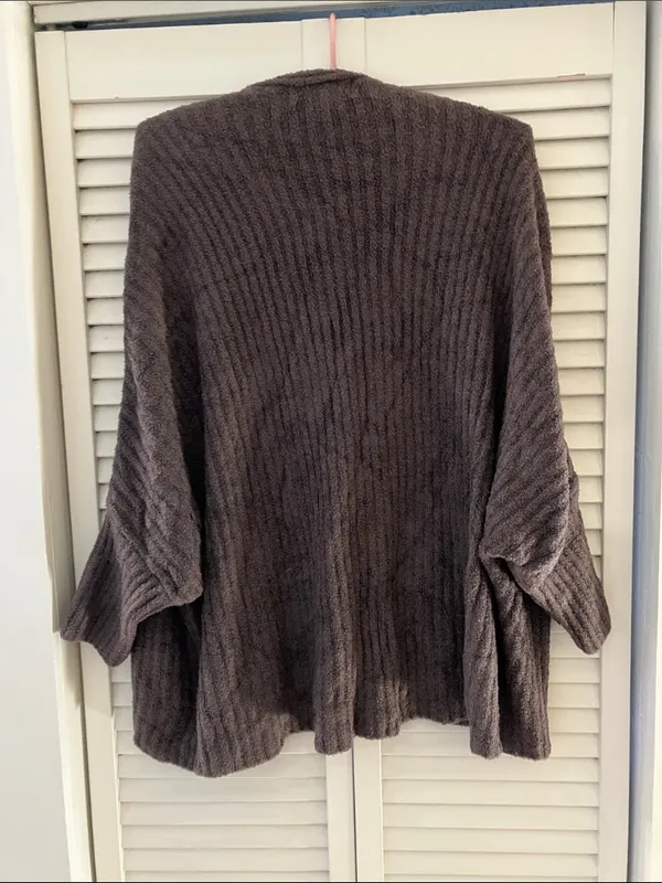 Barefoot Dreams CozyChic Light Brown Cardigan Small/Medium - Image 6