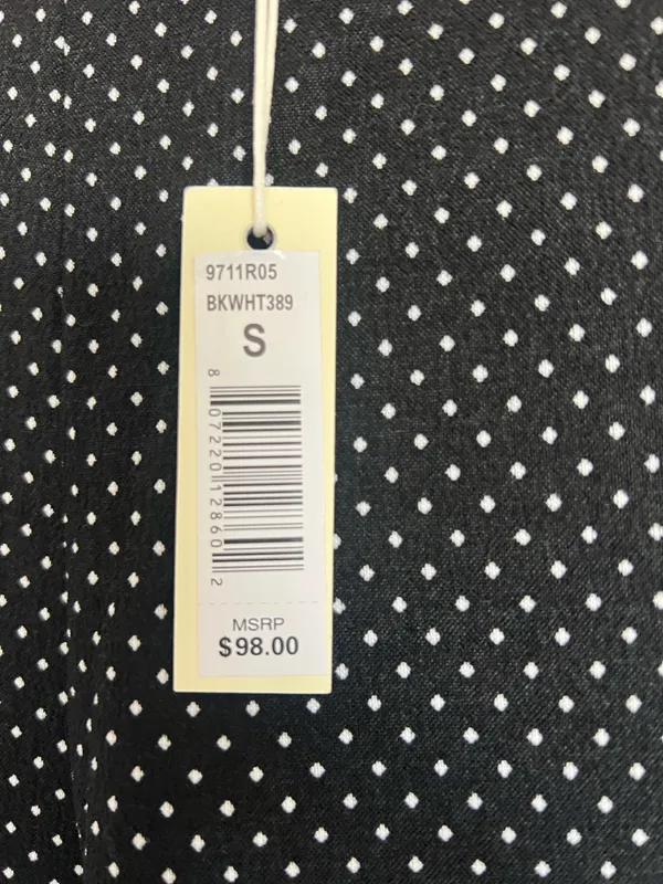Max Studio Black Polka Dot Straight-Leg Pants - Image 3