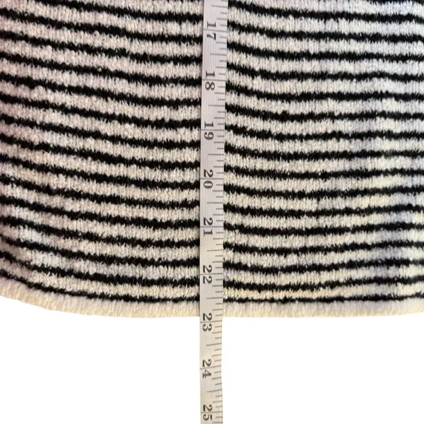 J.Crew Factory‎ Striped Mockneck Pullover Sweater Ivory Black Medium Preppy Twee - Image 9