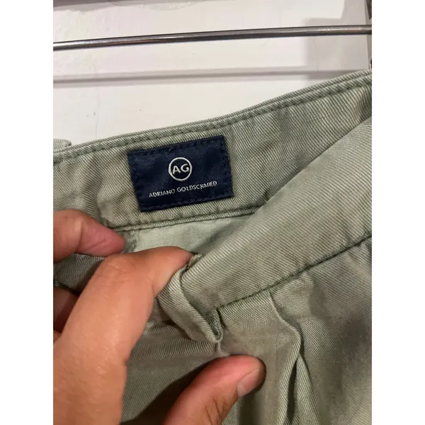 Women’s AG Adriano Goldschmied The Evan Khakis Green 25R Minimalist Preppy - Image 5