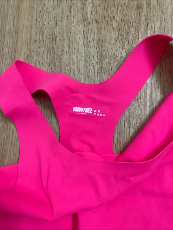 Smoothez by aerie Hot Pink Racerback Bodysuit - Women's Slim Fit - Image 4