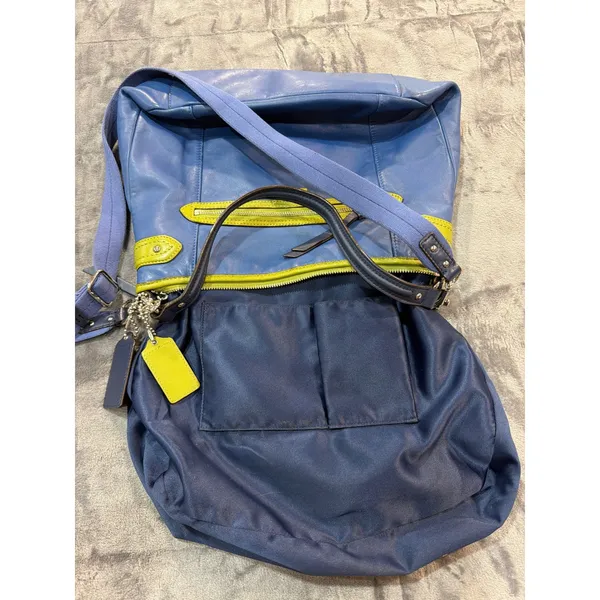 Coach lime green leather Coach Daisy Spectator convertible hobo bag - Image 8