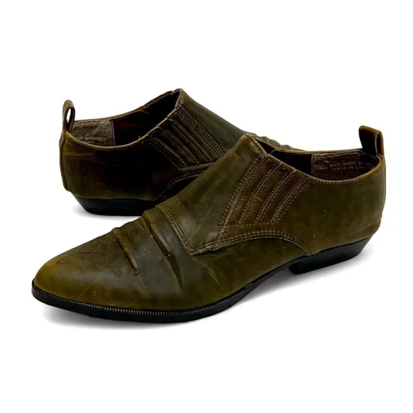 Premier Low Top Cowboy Boot in Olive Brown Size 7.5 - Image 13