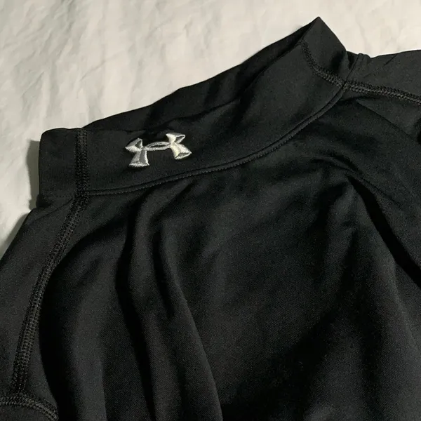 Under Armour Womens Black ColdGear Mockneck Long Sleeve Thermal Top Medium - Image 3