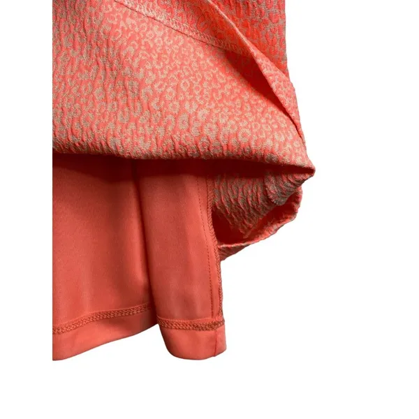 Zara Trafaluc Womens Neon Animal Print Tank Top Size Medium Orange Pink‎ Coral - Image 4
