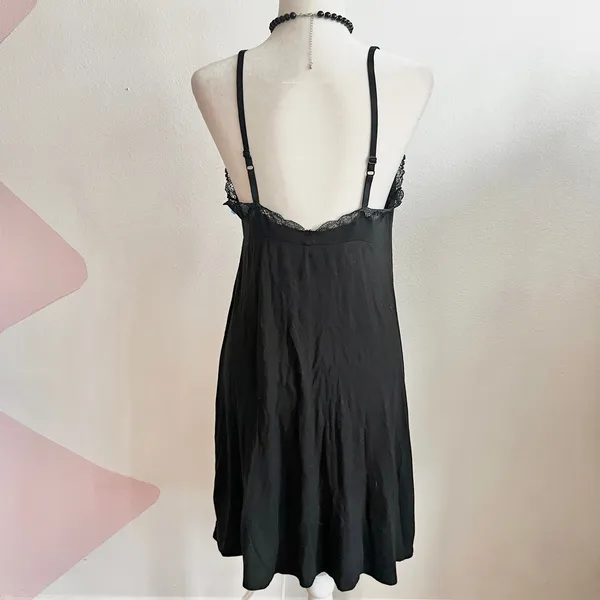 Stars Above Black Lace Babydoll Dress, Y2K Soft Goth Indie Sleaze Romantic Goth‎ Medium - Image 3