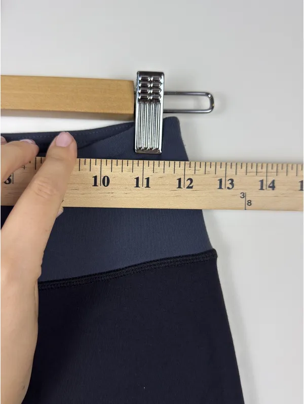Lululemon Yoga Over Skirt Size 4 Coal Black Striped Luon High Rise Midi Rare - Image 9