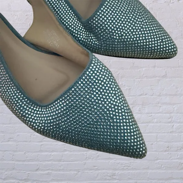 NWOT Stylish Blue Slingback Flats Size 8.5 - Image 2
