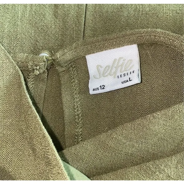 ✨Selfie Leslie Kay Wrap Skirt Green Sz Large Dress✨ - Image 7
