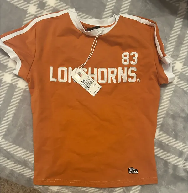 Hype & Vice UT Longhorn Orange Baby Tee - Image 2