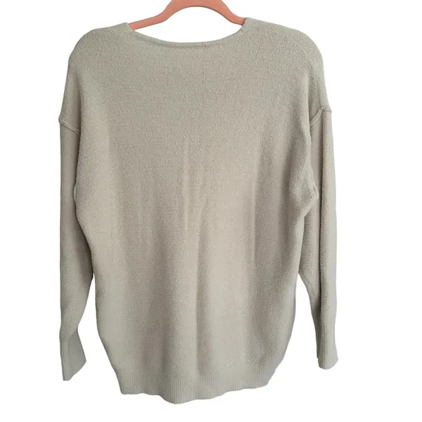 Aritzia Wilfred Merian Hush Knit V-Neck Sweater In Cream XS Classic Neutral - Image 5