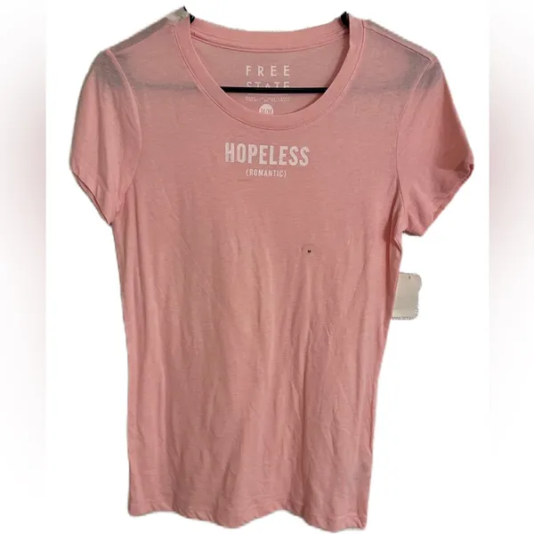Free State Hopeless‎ Romantic Graphic T-Shirt Size Medium - Image 3