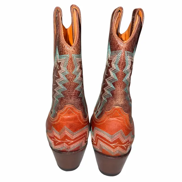 NEW Without Box Vintage Frye Snip Toe Embroidered Leather Cowboy Boots 6 - Image 3
